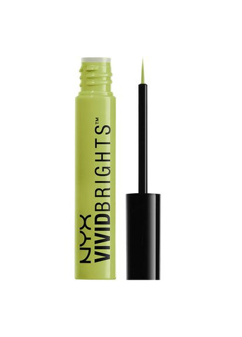 Кольорова підводка для очей VIVID BRIGHTS LINER (2 мл) Vivid Escape Pastel lime green (VBL03) NYX Professional Makeup (279364347)