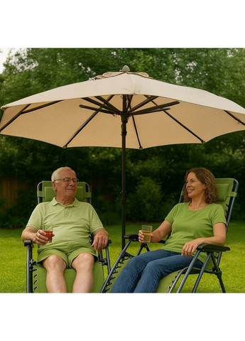 Розкладне крісло шезлонг Zero Gravity Premium Pistachio (LB-ZGC-G2-PST) LEOBRO (360400839)