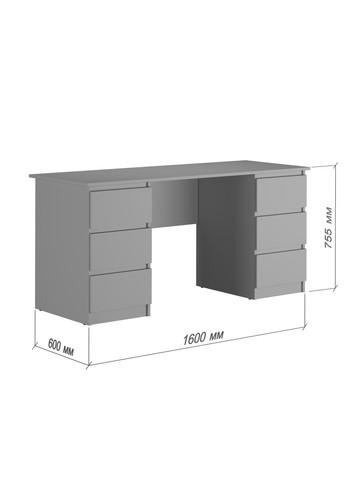 Письменный стол Нео СК-6 160x60x75,5 см (MBS-1227) MebelStar (334300412)