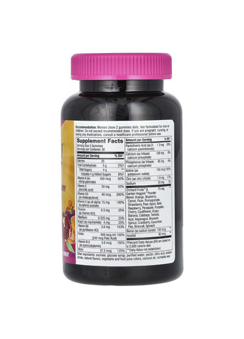 Мультивитамины для женщин, вкус ягод, Alive! Women's Gummy Multivitamin,, 60 жевательных конфет Nature's Way (315145915)