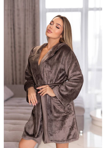 Жіночий махровий халат з капюшоном — ЗАМІРИ В ОПИСІ GD/GL Модний простір (370147045)