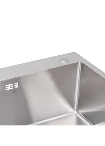 Мийка для кухні з двома чашами інтегрована Handmade (LDH7843BRU35387) Brushed Steel 3,0/1,0 мм LIDZ H7843 (323485788)