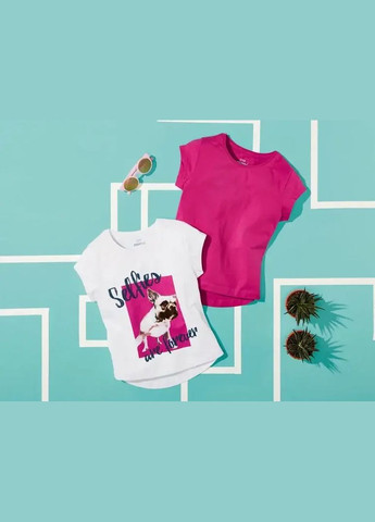 Комбинированная летняя набор футболок для девочки Pepperts