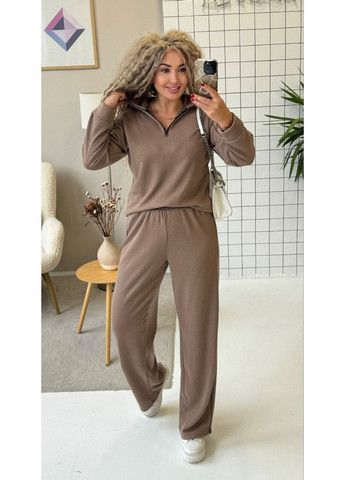 Теплий жiночий костюм з ангори кавового кольору 35824 No Brand (367047079)