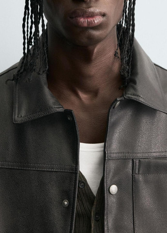 Коричнева демісезонна куртка Zara