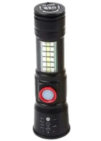 Ручной аккумуляторный фонарь с боковым светом RB-269 карманный фонарик с зумом LED Р50+5SMD USB Zoom WD (297331029)
