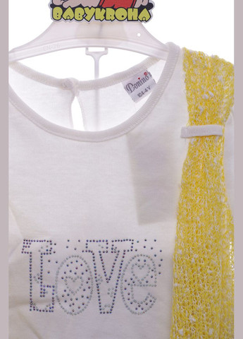 Желтый летний туника с лосинами для девочки трикотажные love желтый 104 см (38622) BABYKROHA