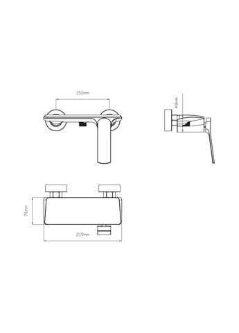 Змішувач для душу Slavonice Chrome Qtap QTSLA266CRM45907 (346492186)