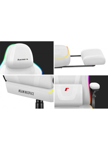 Компьютерное кресло Force 4.6 White RGB ткань Huzaro (354347254)
