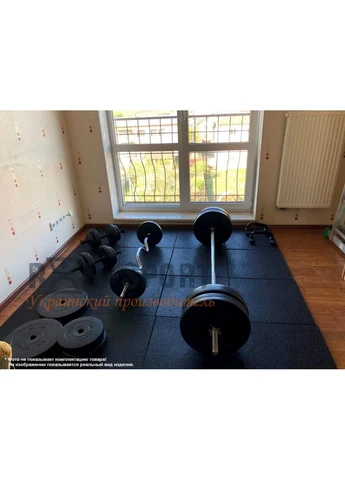 Чотири грифи хром + 100 кг дисків. ABS покриття (RNS_Bitum Rn 4100) RN Sport (395328681)