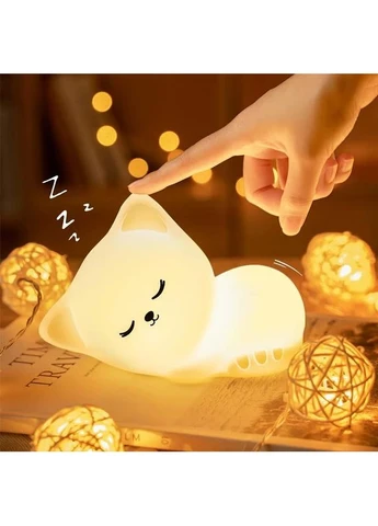 Ночник 1200 mAh LED силиконовый белый 5 Вт No Brand Cat A16 (402058501)