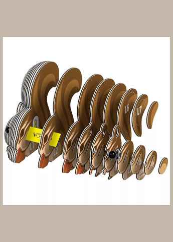 Сборная 3D модель Бурундук Зоопарк (XEG-041) Eugy (333251917)