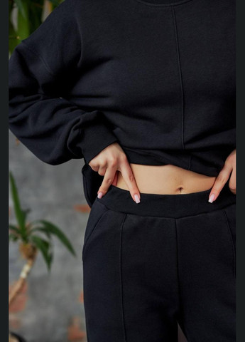 Спортивний костюм жіночий світшот та штани прямі 3х-нитка, пудра (М128.3) UMON (315480748)