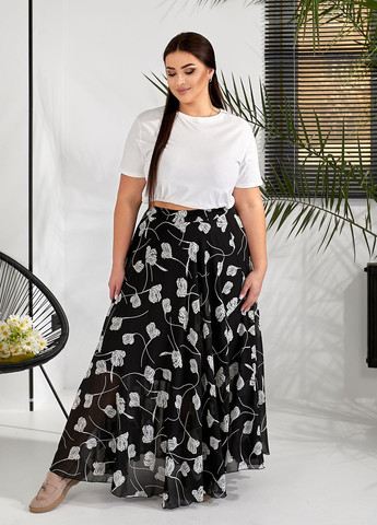 Шифонова спідниця-максі кльош No Brand (328148810)