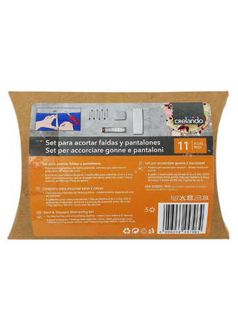 Набор для укорачивания юбок и брюк, набор для шитья, швейный набор, 11 предметов Crelando (308855947)