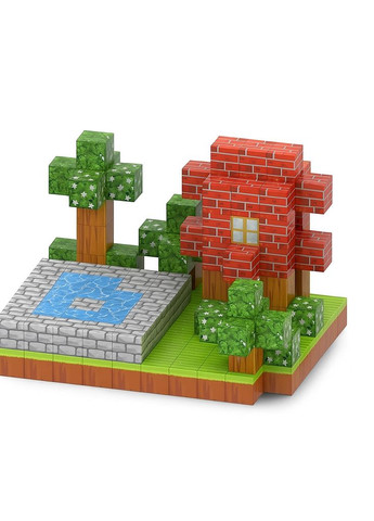 Магнитный конструктор Майнкрафт Бассейн и дом Minecraft My World T111 177 шт No Brand (358936358)