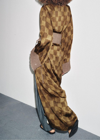 Комбінована сукня Zara в клітинку