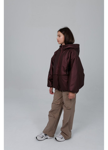 Комбінована демісезонна куртка амалія бургундія Cvetkov Амалия