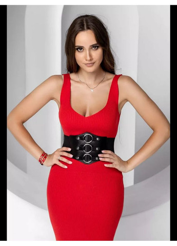 Декоративный женский корсет с кольцами на широкой эластичной резинке со шнуровкой спереди и широкой липучкой сзади No Brand Корсет (362026343)