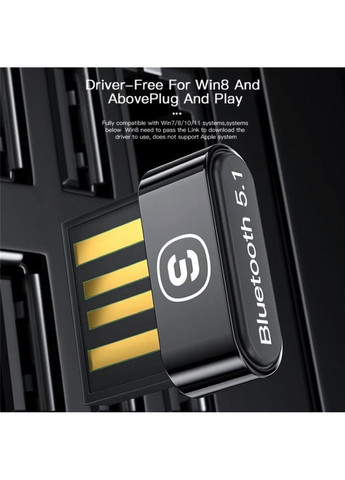 Bluetooth-адаптер для ПК и ноутбука Mini BT5.0 чёрный, USB приёмник для наушников и мыши Essager (366422512)