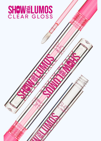 Блеск прозрачный для губ SHOW BY SHOW YOUR LUMOS CLEAR GLOS 4г Pastel Блиск прозорий для губ (316649698)