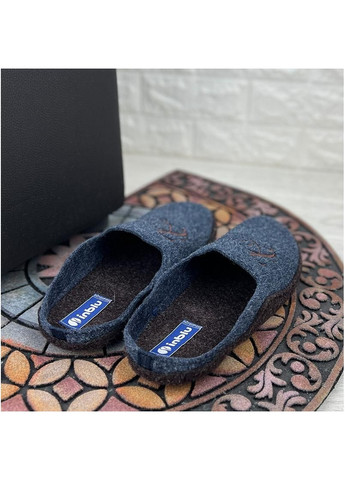 Чоловічі кімнатні тапочки VS-00CN-1D-1 Синьо-коричневі Inblu (298578366)