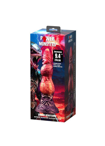 Фалоімітатор Power Monsters Savage Beastlord – 24 cm Rippled Monster Silicone Dildo Baile (398647715)