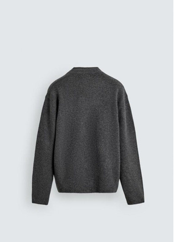 Серая футболка-поло для мужчин Zara однотонная