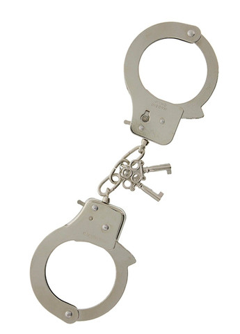 Наручники, Large Metal Handcuffs with Keys, Сріблястий Dreamtoys (290667855)