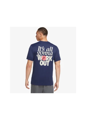 Комбинированная футболка мужская dri-fit fitness dz2745-410 Nike