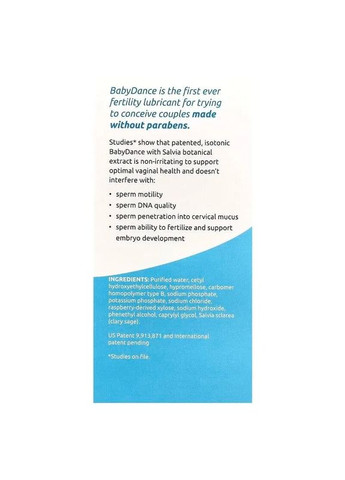 Смазка для фертильности BabyDance Fertility Lubricant, 1 тюбик 40 г и 10 аппликаторов Fairhaven Health (369164457)