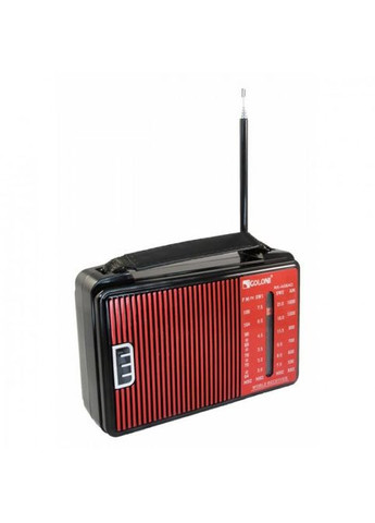 Портативний радіоприймач GOLON RX-A08 AC від мережі 220В Чорний з червоним No Brand (323486287)