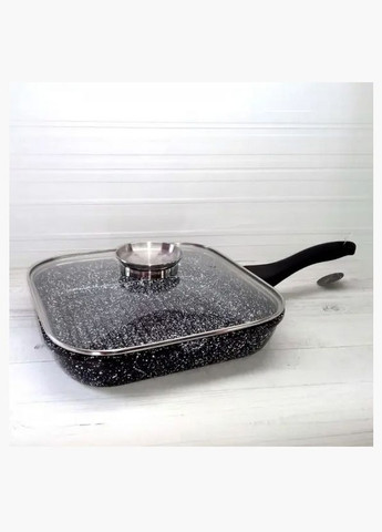 Сковорода гриль з кришкою гранітним покриттям 28см EB-3308 Edenberg (313862878)