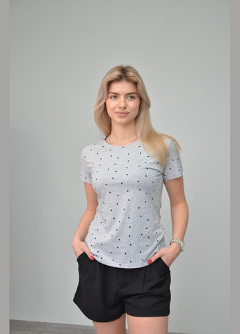 Жіноча футболка, Повсякденна, Різні кольори (Розмір: S, M, L, XL, ) Світло-сірий, XXL No Brand - (294337361)