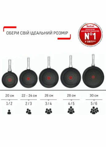 Сковорода Renew+контейнер Master Seal Eco,26см, 0.8л, алюміній, бакеліт, скло, сірий, прозорий Tefal (330029701)