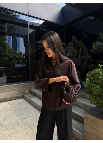 Жіноча сорочка з шовку вільного крою MonCher (349453379)