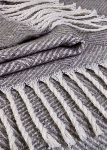 Плед бавовняний Паркет сірий 200 x 220 см Love You (334671894)