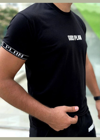 Черный летний мужской костюм с шортами FINO Mode