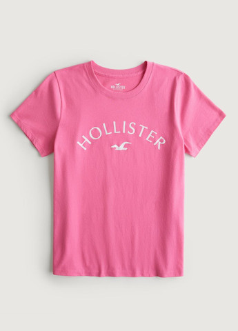 Розовая летняя футболка hc9819w Hollister