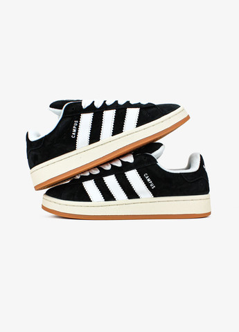 Кроссовки женские и мужские Adidas Campus 00s black white | Адидас Кампус черные белые No Brand чёрные всесезоны (313102765)