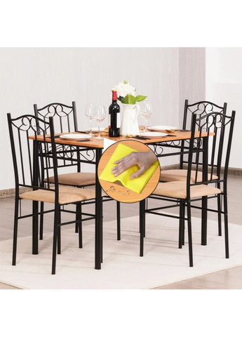 Комплект меблів Sofi стіл і 4 м'яких стільці Costway (361952966)