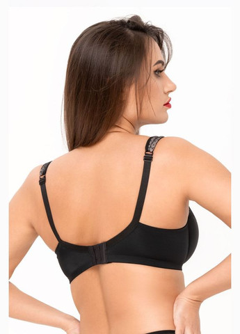Чёрный бюстгальтер на косточках с формованными чашками Kalyna с косточками