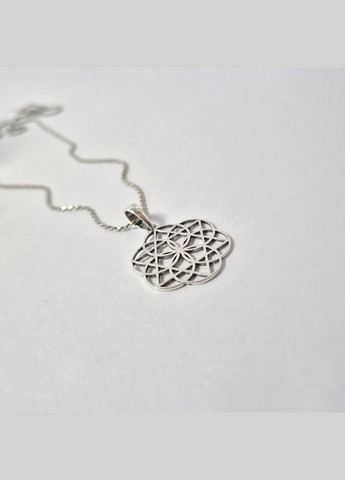 Срібна підвіска оберіг амулет Квітка Життя срібло 925 проби Родоване (АРТ.89104) 1.98г No Brand (306741981)