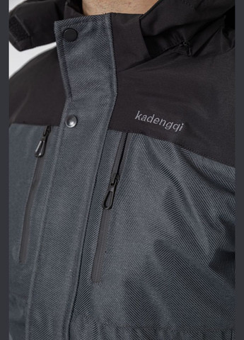 Комбинированная демисезонная куртка мужская демисезонная, цвет серо-черный, Ager