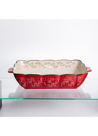 Форма для запікання Vintage 34×30×7 (см) квадратна форма для випікання в духовці з ручками Червона HM04-16 No Brand (369966597)