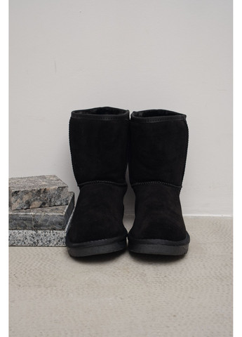 Женские высокие замшевые угги чёрного цвета, стильная зимняя обувь для города и ежедневного использования, тепло и комфорт Hengji (363984983)