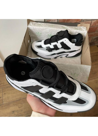 КРОССОВКИ ЖЕНСКИЕ ADIDAS NITEBALL BLACK WHITE 3 АДИДАС НАЙТБОЛ No Brand чёрные демисезоны (369387683)