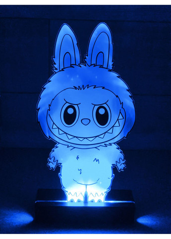 Дитячий нічник з регулюванням підсвітки Лабубу на світлій підставці (дизайн 1) CASE CONTROL (356123218)