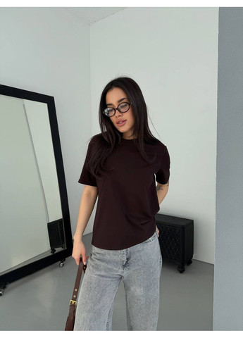 Жіноча бавовняна базова футболка Україна - (358644079)