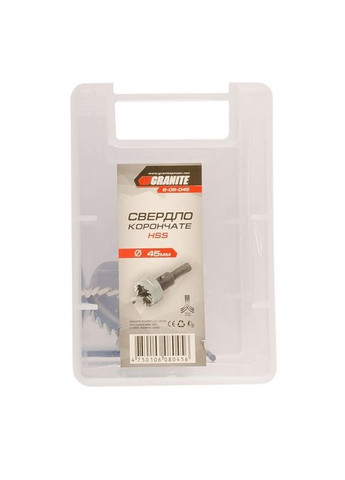 Свердло корончасте HSS, 45 мм. Grey (6-08-045) Granite (340911705)